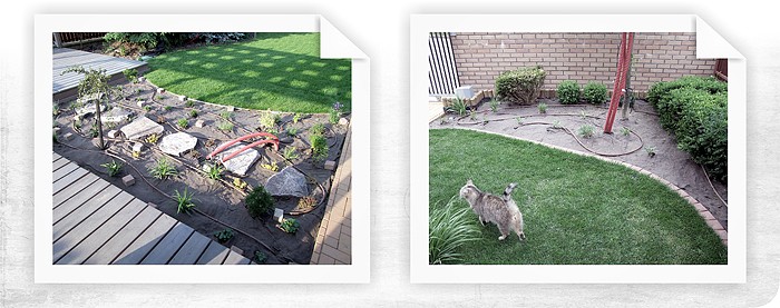 Mulčovanie ekotextílií v okrasnej záhrade rodinného domu v Brne