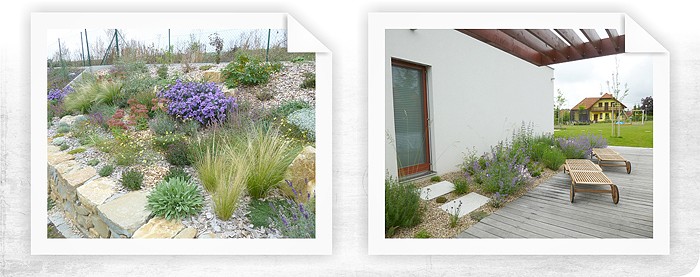 Mulčovanie ekotextíliemi v okrasných záhradách rodinných domov